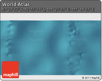 Satellite 3D Map of the Area around 43° 10' 22" S, 114° 49' 29" E