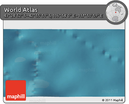 Satellite 3D Map of the Area around 43° 10' 22" S, 117° 22' 30" E