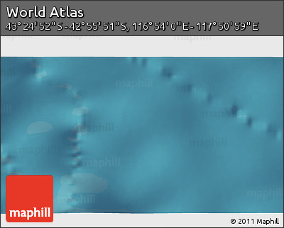 Satellite 3D Map of the Area around 43° 10' 22" S, 117° 22' 30" E