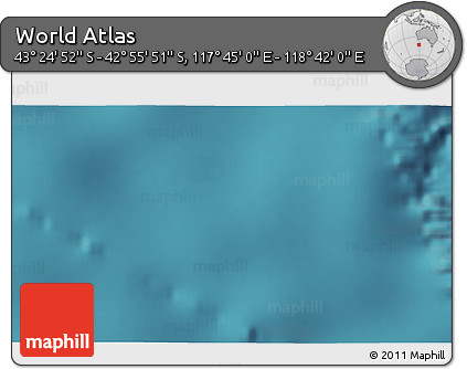 Satellite 3D Map of the Area around 43° 10' 22" S, 118° 13' 29" E