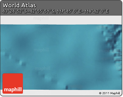 Satellite 3D Map of the Area around 43° 10' 22" S, 118° 13' 29" E