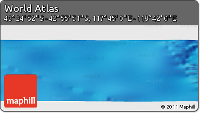 Physical Panoramic Map of the Area around 43° 10' 22" S, 118° 13' 29" E