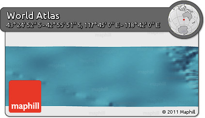 Satellite Panoramic Map of the Area around 43° 10' 22" S, 118° 13' 29" E