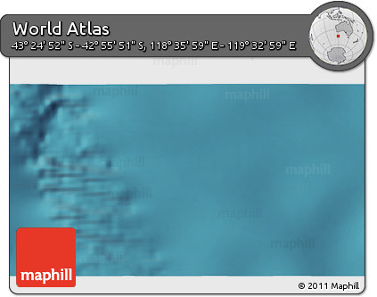 Satellite 3D Map of the Area around 43° 10' 22" S, 119° 4' 29" E