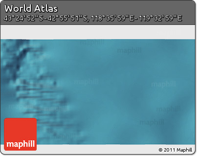 Satellite 3D Map of the Area around 43° 10' 22" S, 119° 4' 29" E