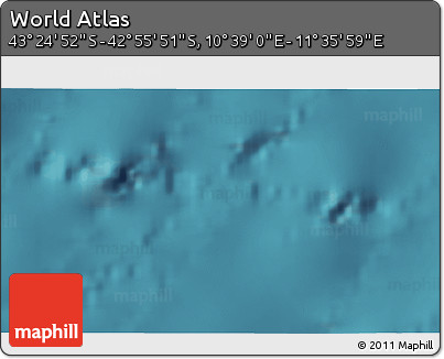 Satellite 3D Map of the Area around 43° 10' 22" S, 11° 7' 30" E