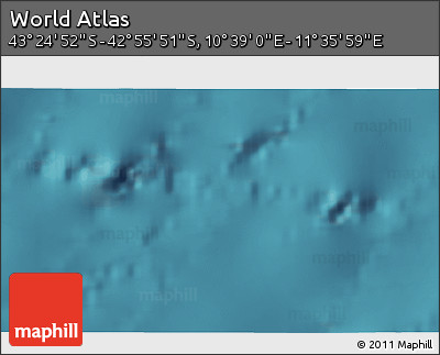 Satellite 3D Map of the Area around 43° 10' 22" S, 11° 7' 30" E