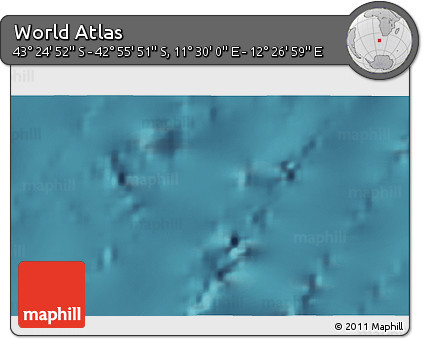 Satellite 3D Map of the Area around 43° 10' 22" S, 11° 58' 29" E