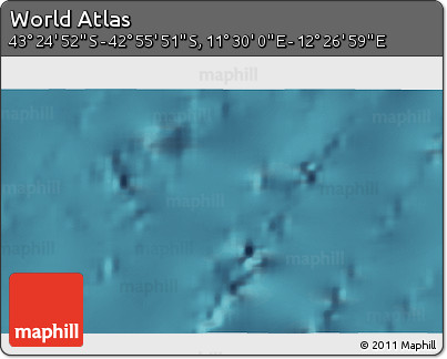 Satellite 3D Map of the Area around 43° 10' 22" S, 11° 58' 29" E