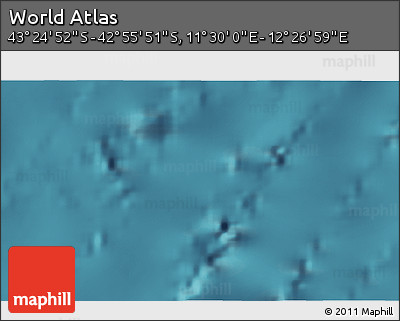 Satellite 3D Map of the Area around 43° 10' 22" S, 11° 58' 29" E