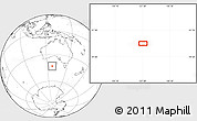 Blank Location Map of the area around 43° 10' 22" S, 127° 34' 30" E