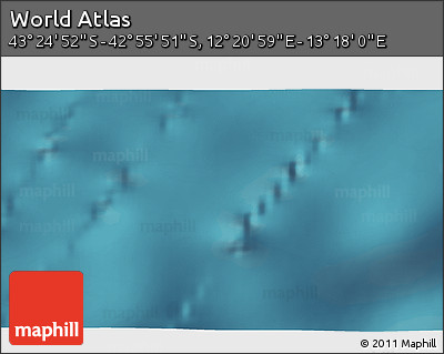Satellite 3D Map of the Area around 43° 10' 22" S, 12° 49' 29" E