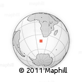 Outline Map of the Area around 43° 10' 22" S, 12° 49' 29" E, rectangular outline