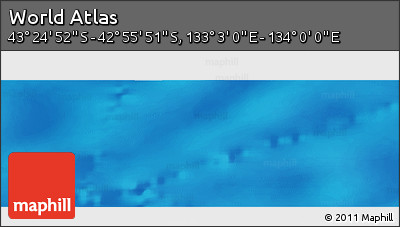 Physical Panoramic Map of the Area around 43° 10' 22" S, 133° 31' 30" E