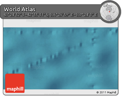 Satellite 3D Map of the Area around 43° 10' 22" S, 136° 55' 30" E