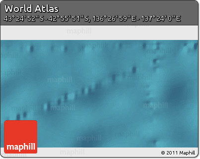 Satellite 3D Map of the Area around 43° 10' 22" S, 136° 55' 30" E