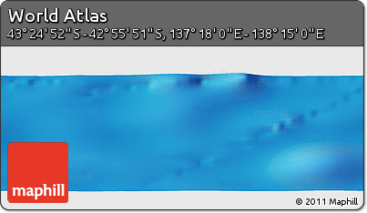 Shaded Relief Panoramic Map of the Area around 43° 10' 22" S, 137° 46' 30" E