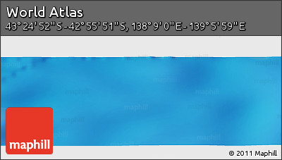 Physical Panoramic Map of the Area around 43° 10' 22" S, 138° 37' 30" E