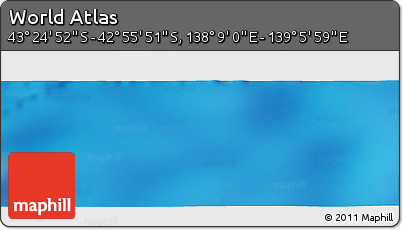 Physical Panoramic Map of the Area around 43° 10' 22" S, 138° 37' 30" E