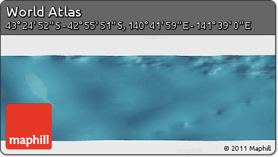 Satellite Panoramic Map of the Area around 43° 10' 22" S, 141° 10' 30" E