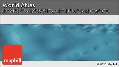 Satellite Panoramic Map of the Area around 43° 10' 22" S, 141° 10' 30" E