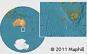 Satellite Location Map of the area around 43° 10' 22" S, 143° 43' 29" E