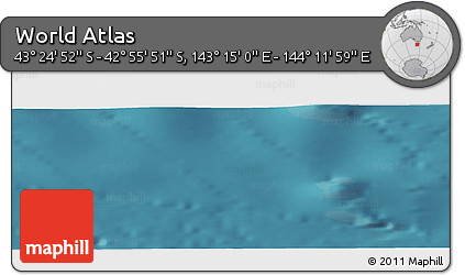 Satellite Panoramic Map of the Area around 43° 10' 22" S, 143° 43' 29" E