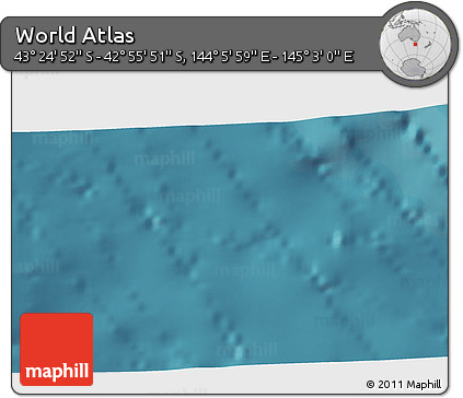 Satellite 3D Map of the Area around 43° 10' 22" S, 144° 34' 29" E