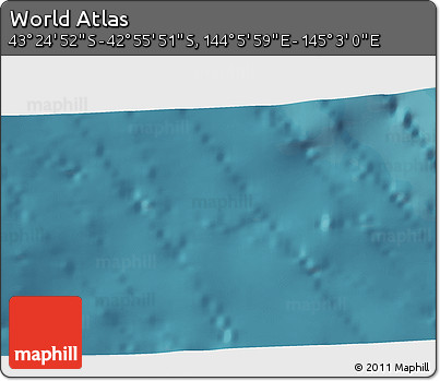 Satellite 3D Map of the Area around 43° 10' 22" S, 144° 34' 29" E