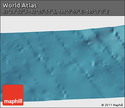 Satellite 3D Map of the Area around 43° 10' 22" S, 144° 34' 29" E