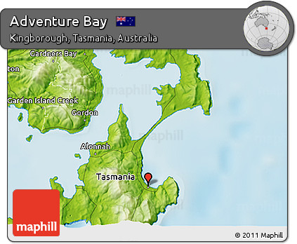 Physical 3D Map of Adventure Bay