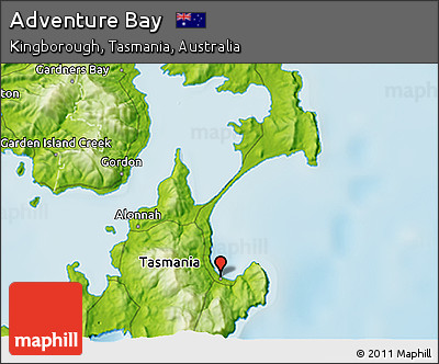 Physical 3D Map of Adventure Bay
