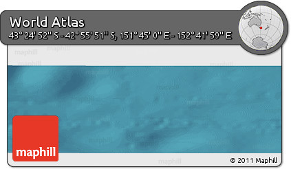 Satellite Panoramic Map of the Area around 43° 10' 22" S, 152° 13' 29" E