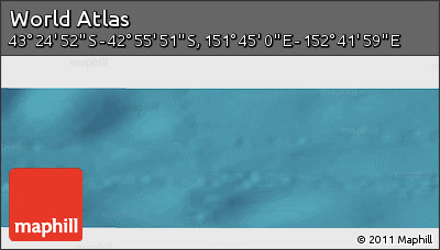 Satellite Panoramic Map of the Area around 43° 10' 22" S, 152° 13' 29" E