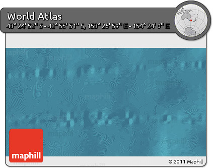 Satellite 3D Map of the Area around 43° 10' 22" S, 153° 55' 30" E
