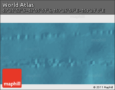 Satellite 3D Map of the Area around 43° 10' 22" S, 153° 55' 30" E