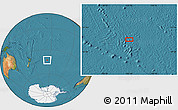 Satellite Location Map of the area around 43° 10' 22" S, 155° 28' 29" W