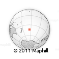 Outline Map of the Area around 43° 10' 22" S, 155° 28' 29" W, rectangular outline