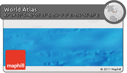 Physical Panoramic Map of the Area around 43° 10' 22" S, 156° 28' 29" E