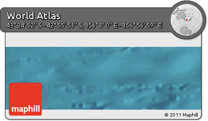 Satellite Panoramic Map of the Area around 43° 10' 22" S, 156° 28' 29" E