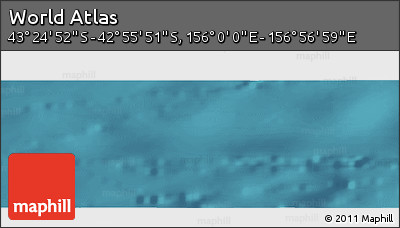 Satellite Panoramic Map of the Area around 43° 10' 22" S, 156° 28' 29" E