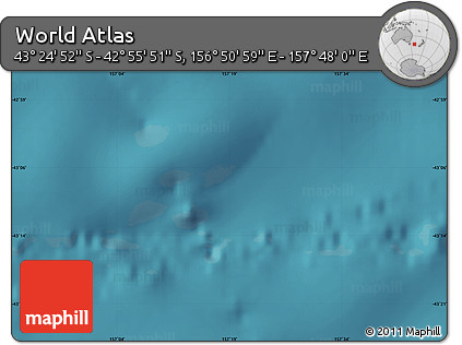 Satellite Map of the Area around 43° 10' 22" S, 157° 19' 29" E