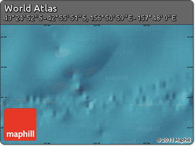 Satellite Map of the Area around 43° 10' 22" S, 157° 19' 29" E