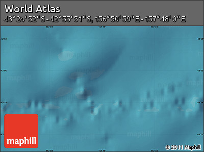 Satellite Map of the Area around 43° 10' 22" S, 157° 19' 29" E