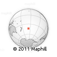 Outline Map of the Area around 43° 10' 22" S, 157° 10' 30" W, rectangular outline