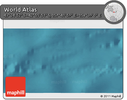 Satellite 3D Map of the Area around 43° 10' 22" S, 158° 10' 30" E