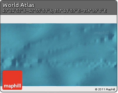 Satellite 3D Map of the Area around 43° 10' 22" S, 158° 10' 30" E