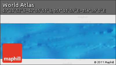 Physical Panoramic Map of the Area around 43° 10' 22" S, 158° 10' 30" E