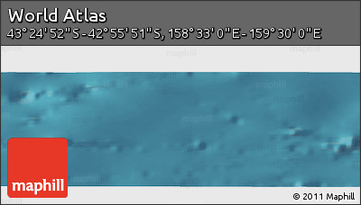 Satellite Panoramic Map of the Area around 43° 10' 22" S, 159° 1' 30" E