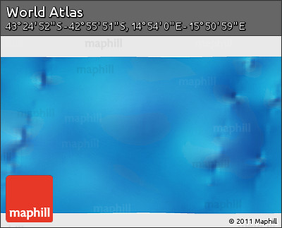 Physical 3D Map of the Area around 43° 10' 22" S, 15° 22' 30" E